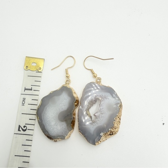 Kinsley Armelle Druzy Collection Gold Tone Ice Drop Earrings - Picture 8 of 8